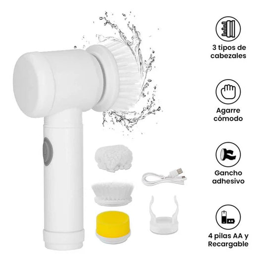 FLASH CLEAN - CEPILLO ELECTRICO DE LIMPIEZA 5 EN 1