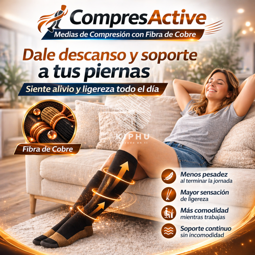 COMPRES ACTIVE -MEDIAS DE COMPRESION DE COBRE